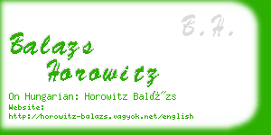 balazs horowitz business card